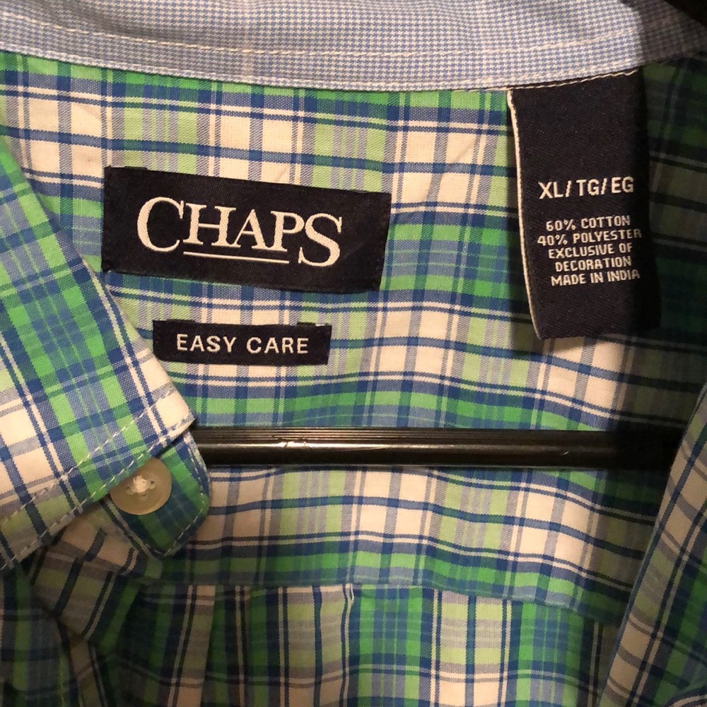 Short Sleeve Chaps Button-Down Like New - image 3